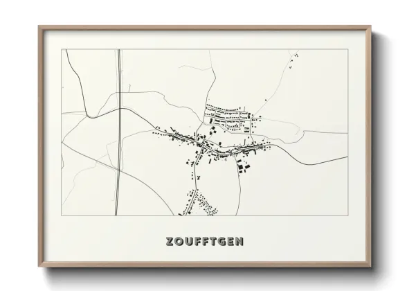 Une affiche de carte sur Zoufftgen