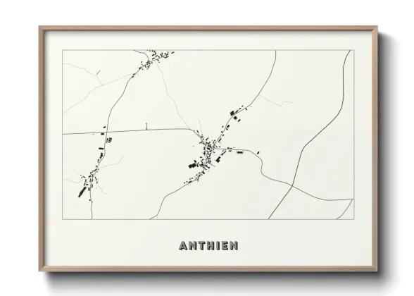 Une affiche de carte sur Anthien