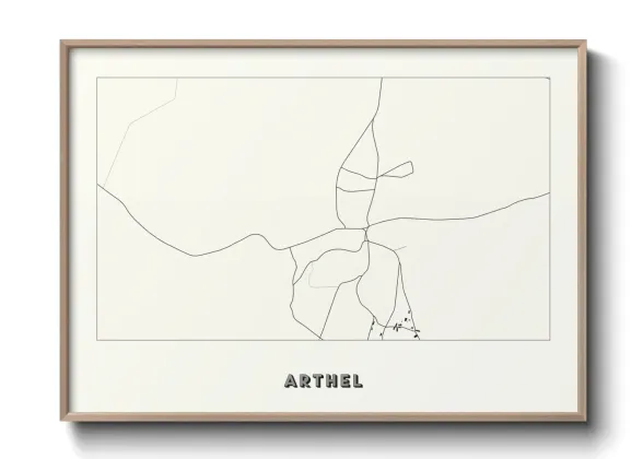 Une affiche de carte sur Arthel