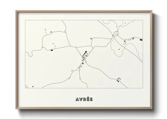 Une affiche de carte sur Avrée