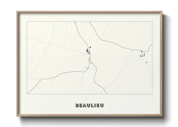 Une affiche de carte sur Beaulieu
