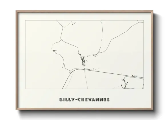 Une affiche de carte sur Billy-Chevannes