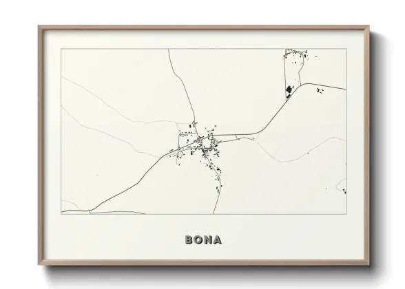 Une affiche de carte sur Bona