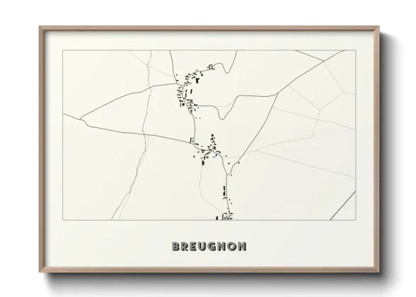 Une affiche de carte sur Breugnon