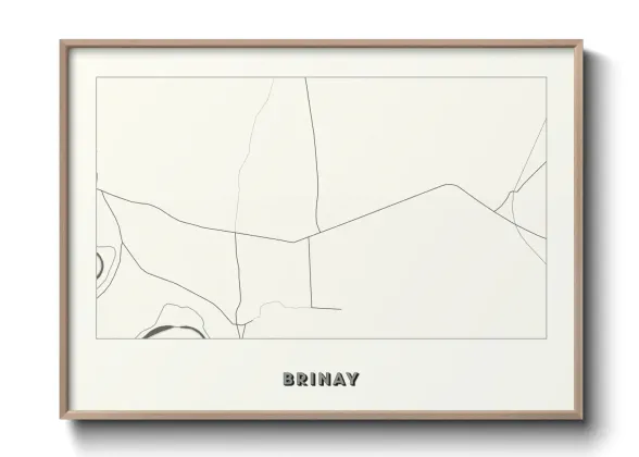 Une affiche de carte sur Brinay