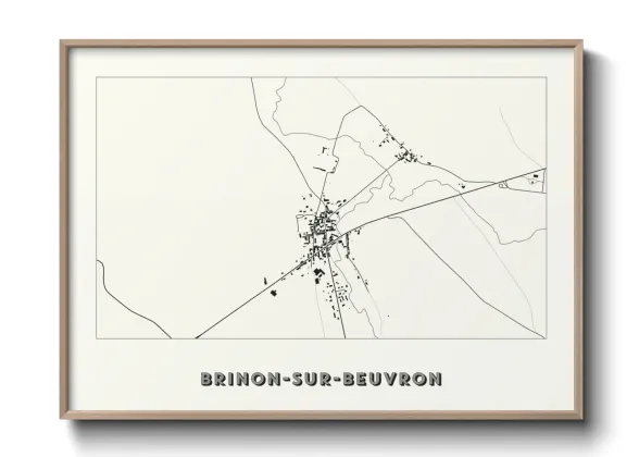 Une affiche de carte sur Brinon-sur-Beuvron