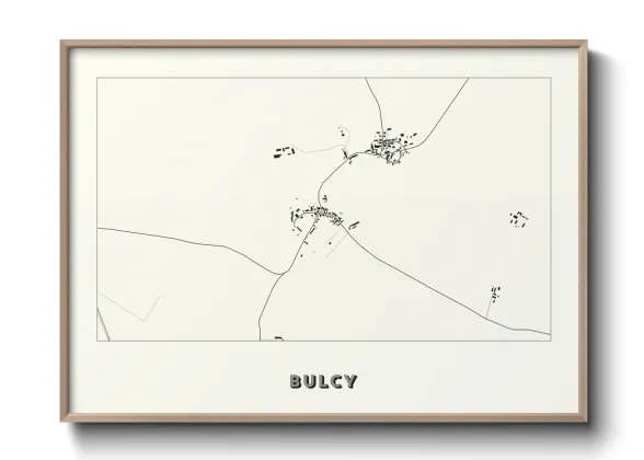 Une affiche de carte sur Bulcy