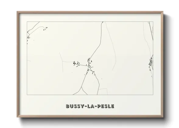 Une affiche de carte sur Bussy-la-Pesle