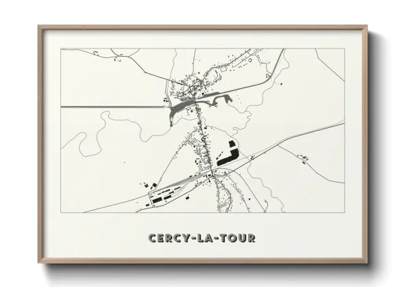 Une affiche de carte sur Cercy-la-Tour