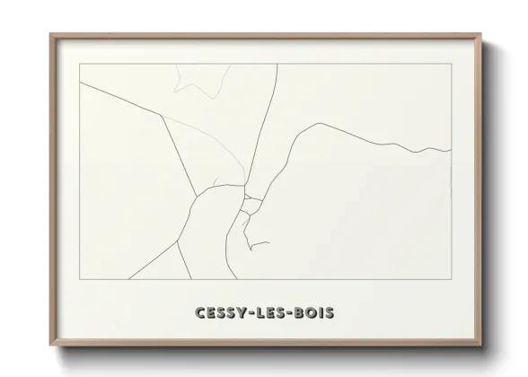 Une affiche de carte sur Cessy-les-Bois
