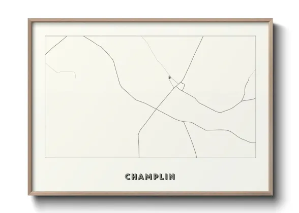Une affiche de carte sur Champlin