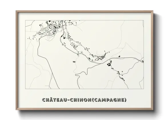 Une affiche de carte sur Château-Chinon(Campagne)