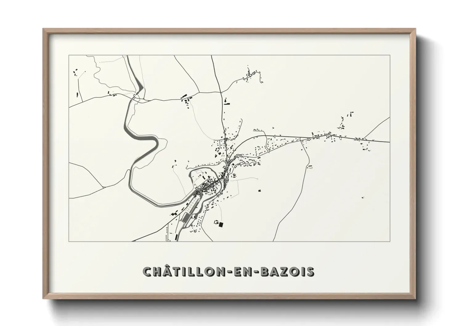 Un poster carteChâtillon-en-Bazois