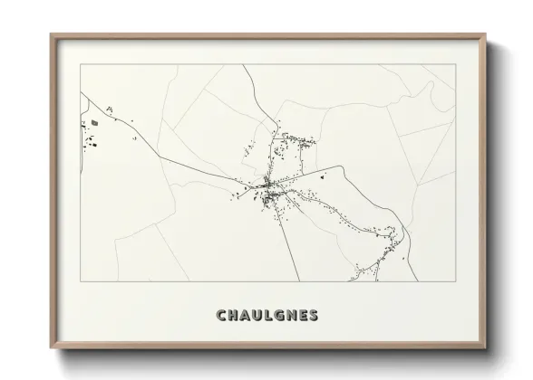 Une affiche de carte sur Chaulgnes