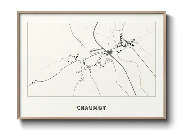 Une affiche de carte sur Chaumot
