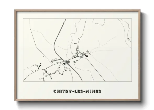 Une affiche de carte sur Chitry-les-Mines