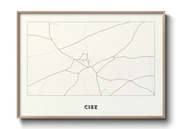 Une affiche de carte sur Ciez