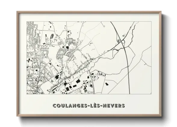 Une affiche de carte sur Coulanges-lès-Nevers