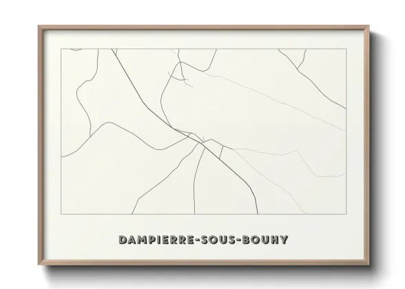 Une affiche de carte sur Dampierre-sous-Bouhy