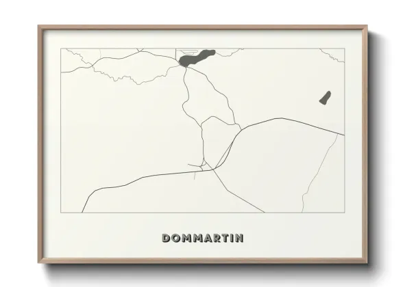 Une affiche de carte sur Dommartin
