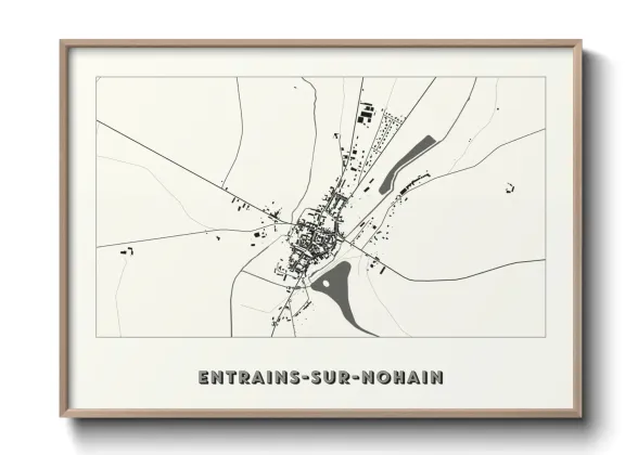 Une affiche de carte sur Entrains-sur-Nohain