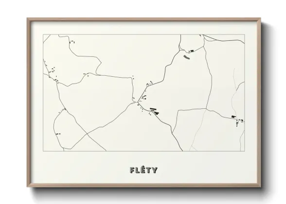 Une affiche de carte sur Fléty