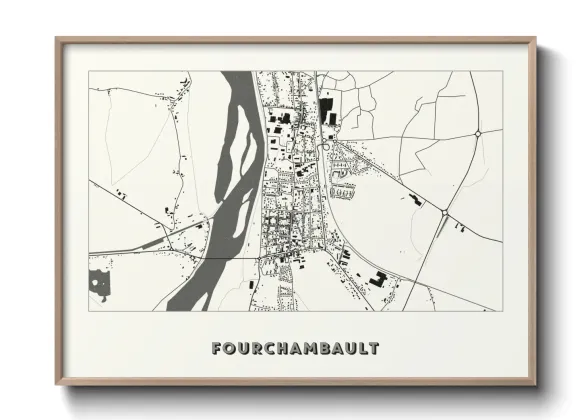Une affiche de carte sur Fourchambault
