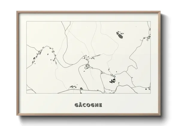 Une affiche de carte sur Gâcogne