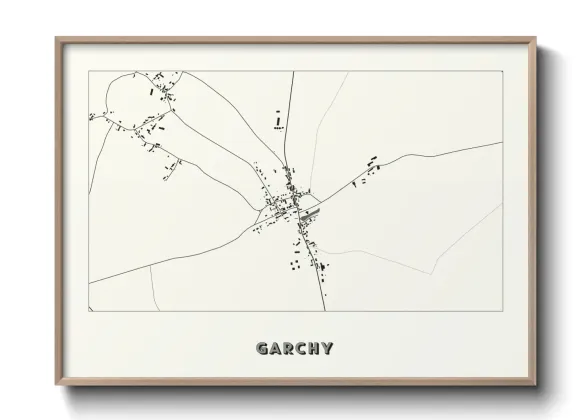 Une affiche de carte sur Garchy