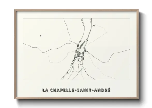 Une affiche de carte sur La Chapelle-Saint-André