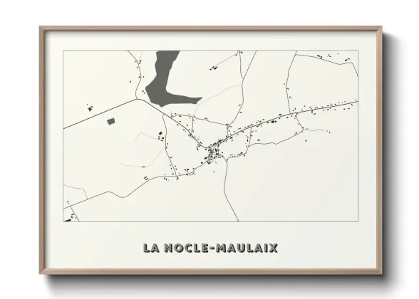 Une affiche de carte sur La Nocle-Maulaix