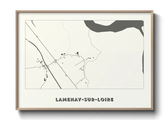 Une affiche de carte sur Lamenay-sur-Loire