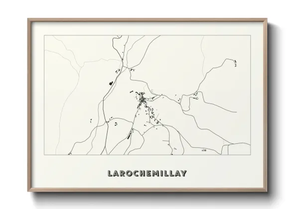 Une affiche de carte sur Larochemillay