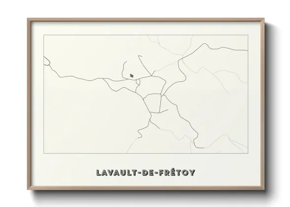 Une affiche de carte sur Lavault-de-Frétoy