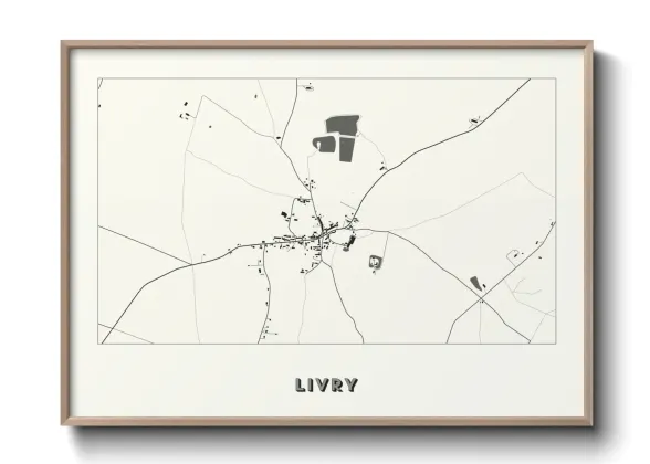 Une affiche de carte sur Livry