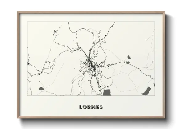 Une affiche de carte sur Lormes