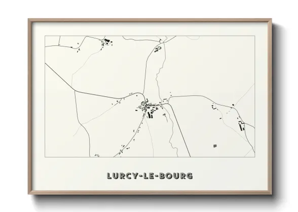 Une affiche de carte sur Lurcy-le-Bourg