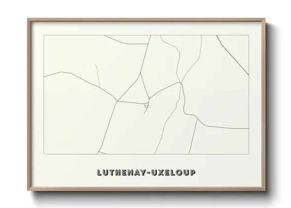 Une affiche de carte sur Luthenay-Uxeloup
