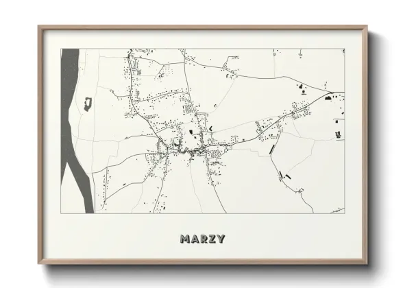 Une affiche de carte sur Marzy