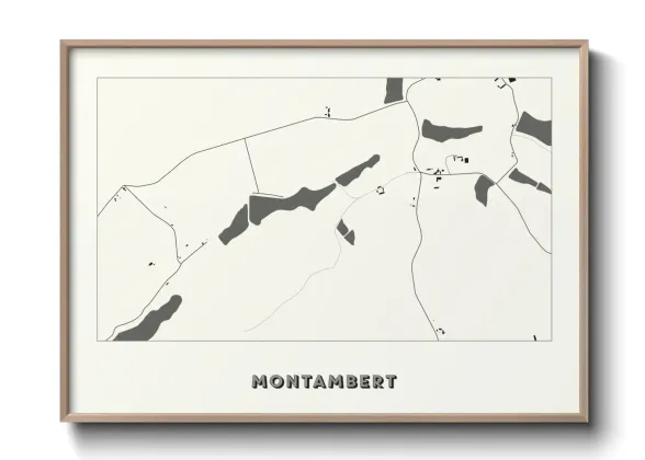 Une affiche de carte sur Montambert