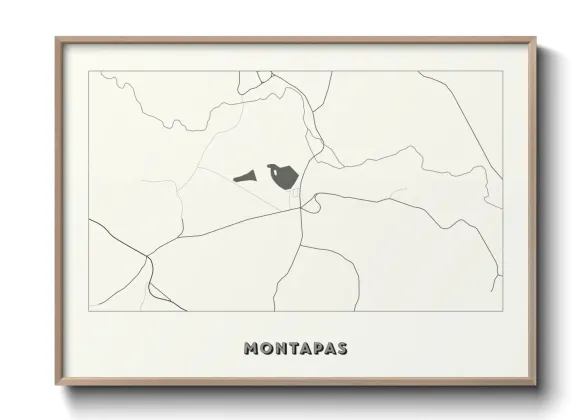 Une affiche de carte sur Montapas