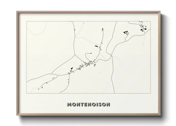Une affiche de carte sur Montenoison