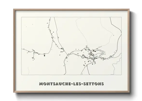 Une affiche de carte sur Montsauche-les-Settons