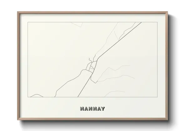 Une affiche de carte sur Nannay