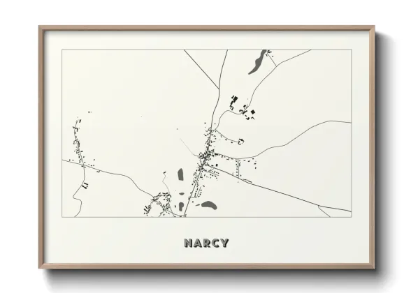 Une affiche de carte sur Narcy