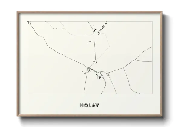 Une affiche de carte sur Nolay