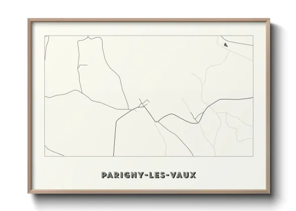 Une affiche de carte sur Parigny-les-Vaux