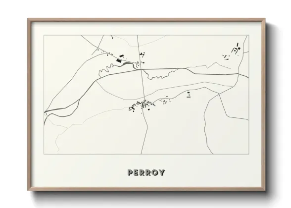 Une affiche de carte sur Perroy