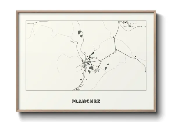 Une affiche de carte sur Planchez