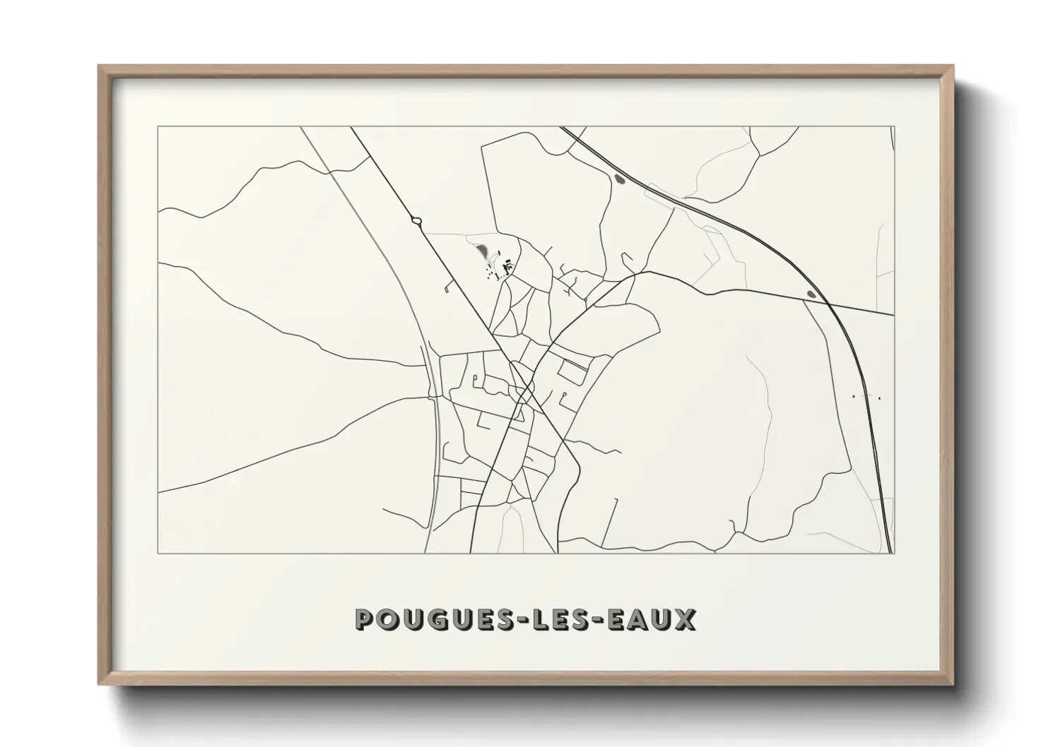 Un poster cartePougues-les-Eaux